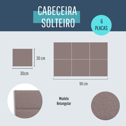 Cabeceira Solteiro Linho 90x60 Cama Box Modulada Retangular Castor - 6 Cabeceira Solteiro Linho 90x60 Cama Box Modulada Retangular Castor - 6