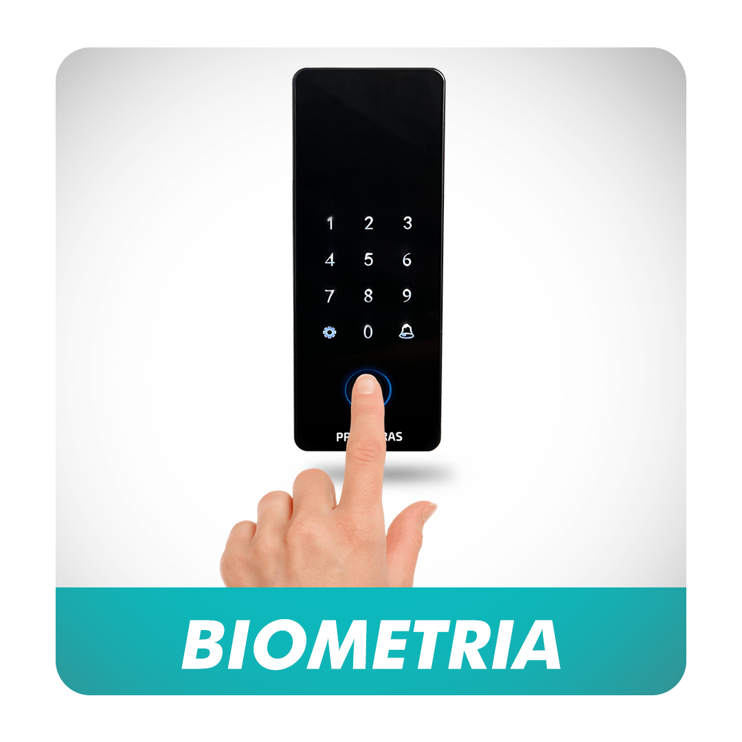 Fechadura Digital Biométrica Eletrônica Primebras Atenas Porta Madeira - 2