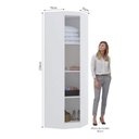 Ver imagem 3 de Guarda Roupa de Canto Diagonal Modulado 70cm 1 Porta Alpes Luciane Móveis