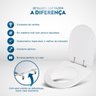 Assento Sanitário Tampa de Vaso Madeira Mdf Laqueado Carrara para Bacia Deca 6lpf - Branco - 4
