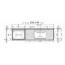 Ver imagem 3 de Pia Granito Marfim Arabesco 200cm Cuba Funda e Corte Cooktop: Marfim Arabesco