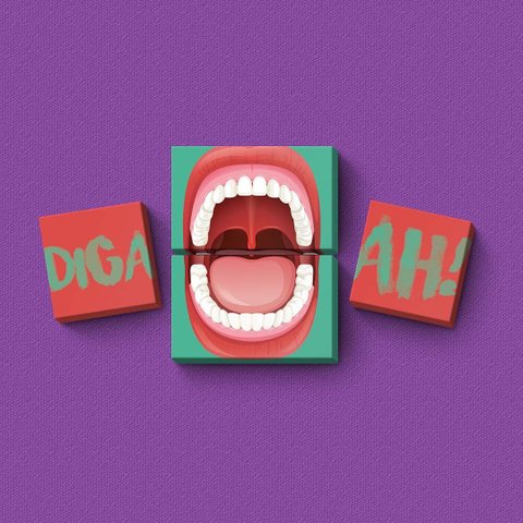 Profissão Dentista - Quadros ou Placas Modulares com 4 Peças