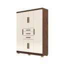 Ver imagem 3 de Guarda-roupa 6 Portas 3 Gavetas Taurus Imbuia/champanhe - Vila Rica