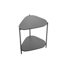 Ver imagem 3 de Mesa Lateral Orgânica com Prateleira 44,2cm Pé de Metal Móvel na Caixa