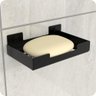 Porta Sabonete Para Banheiro Saboneteira Parede Preto ELG - 1