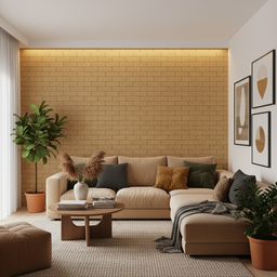 Revestimento Tijolinho Brick de Concreto - Terracota Mineral M² - 8