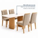 Ver mais imagens de Conjunto Sala de Jantar 4 Lugares Retangular Tampo MDF 120x80cm Mesa Isla e Cadeiras Carol