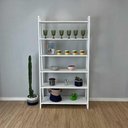 Ver imagem 5 de Estante Linea Ample sem Porta 6 Prateleiras Madeira Pinus 100cm Branco Artfactory Design