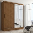 Ver imagem 1 de Guarda-roupa Solteiro Istambul 2 Portas 2 Gavetas com Espelho Naturale Tx - Pm
