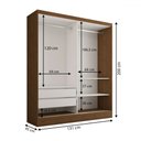Ver imagem 4 de Guarda-roupa Solteiro Istambul 2 Portas 2 Gavetas com Espelho Naturale Tx - Pm