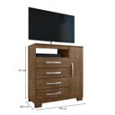 Ver imagem 5 de Kit Cômoda Sapateira 1 Porta 4 Gavetas e Multiuso 2 Portas Porto Belo Malbec