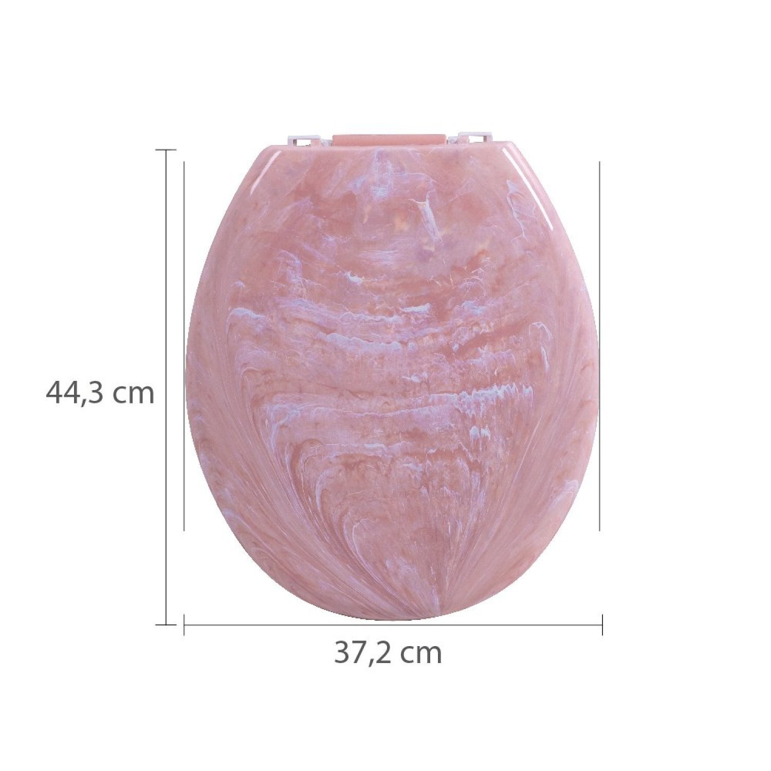 Assento Sanitário Oval Almofadado Marmorizado Astra - 3