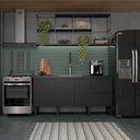 Ver imagem 4 de Balcão Buffet Cozinha Sala de Jantar com Tampo 180cm Cisne Cozimax Preto