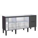 Ver imagem 2 de Balcão Buffet Cozinha Sala de Jantar com Tampo 180cm Cisne Cozimax Preto