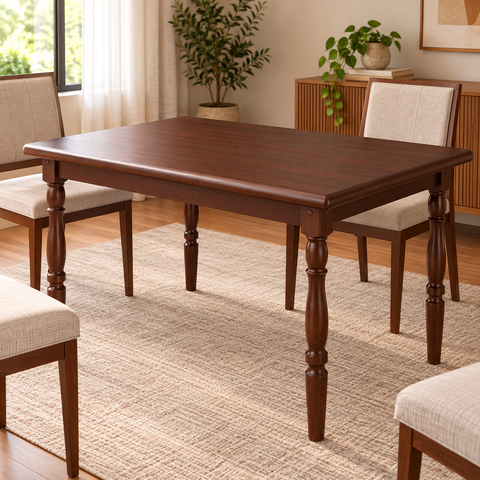 Mesa de Jantar 4 Lugares em Eucalipto 125x80cm 103EA Piratini Marrom