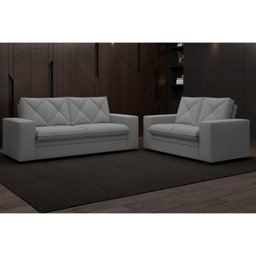 Conjunto Sofá 2 e 3 Lugares Velosuede Delos Yescasa - 1