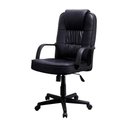 Ver imagem 2 de Cadeira de Escritório Presidente Ergonômica Couro Sintético Encosto Ajustável Trava Cor Preta Reimex
