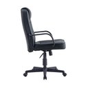 Ver mais imagens de Cadeira de Escritório Presidente Ergonômica Couro Sintético Encosto Ajustável Trava Cor Preta Reimex