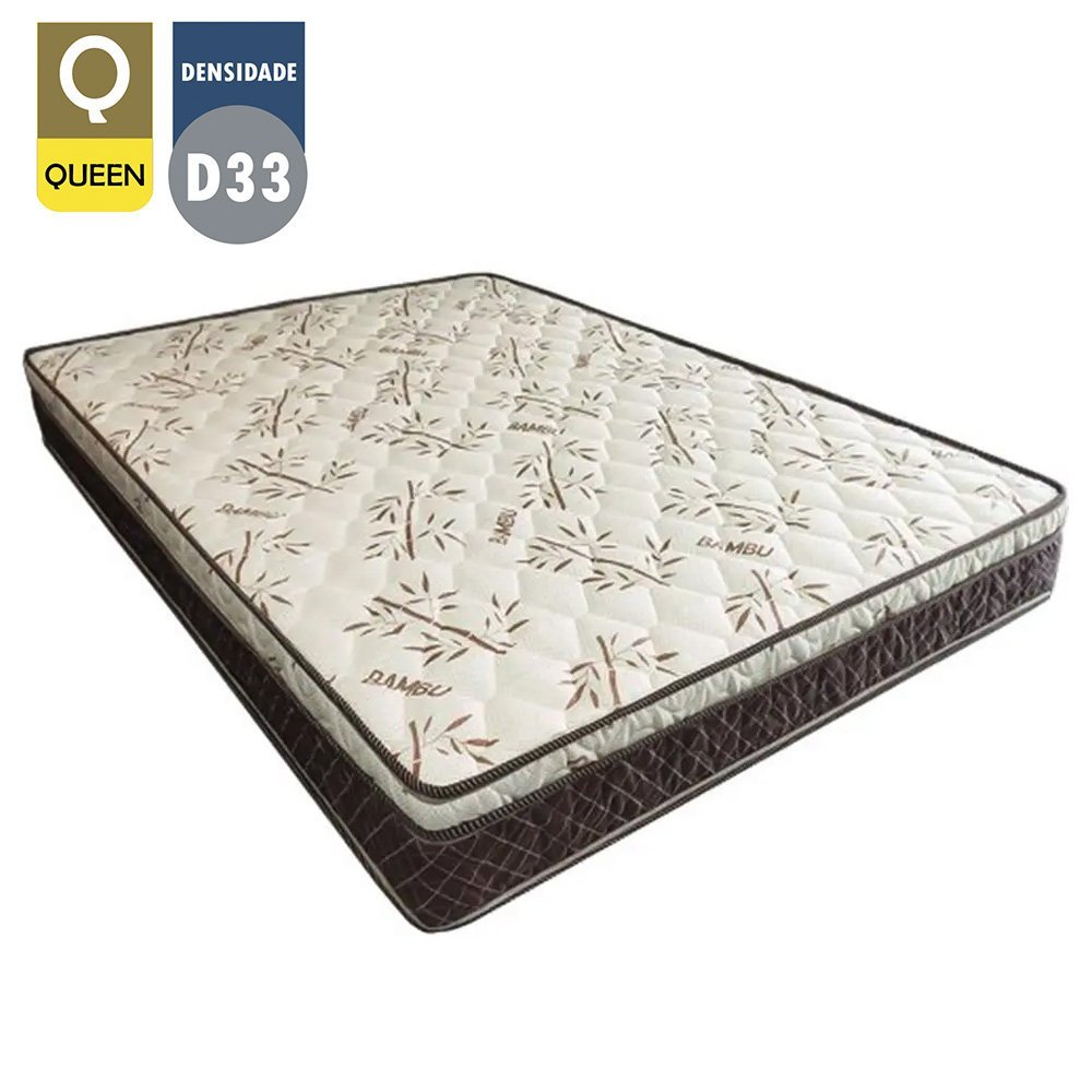 Cama Box Baú Queen Sintético Bipartido + Colchão Elegance Ortopédico Espuma D33 Extra Firme 158x198x - 2