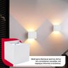 Arandela Led Quadrada Branca 2 Fachos 5w Direcionável Parede Sala Quarto Quintal Jardim - 2