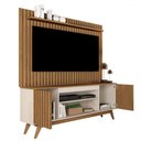 Ver imagem 3 de Rack com Painel para Tv até 65 Polegadas Malibu 2 Portas Ripado Off White/freijó - Giga Móveis