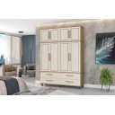 Ver imagem 2 de Roupeiro colonial Triplex House 4 portas alto cor Off white / Nature Fabrimóveis 55
