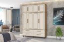 Ver imagem 2 de Roupeiro colonial Triplex House 4 portas alto cor Off white / Nature Fabrimóveis 55
