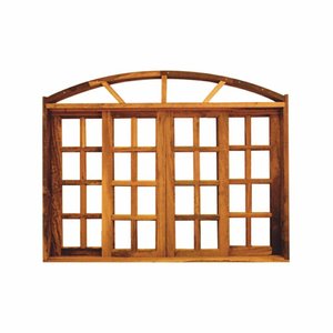 Vitro de Correr 4 Folhas - Padrão Imbuia Arco 2.00 x 1.20 - Hale