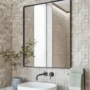 Ver mais imagens de Espelho Retangular Grande Decorativo para Banheiro ou Sala com Moldura Preta Star - Édecasamóveis