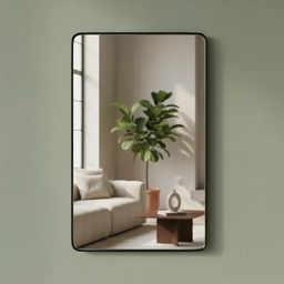 Espelho Retangular Grande Decorativo para Banheiro ou Sala com Moldura Preta Star - Édecasamóveis - 9