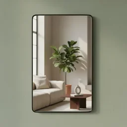 Espelho Retangular Grande Decorativo para Banheiro ou Sala com Moldura Preta Star - Édecasamóveis - 6