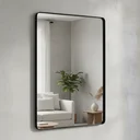 Ver imagem 3 de Espelho Retangular Grande Decorativo para Banheiro ou Sala com Moldura Preta Star - Édecasamóveis
