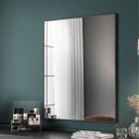 Ver imagem 3 de Espelho Retangular Grande Decorativo para Banheiro ou Sala com Moldura Preta Star - ÉdeCasaMóveis