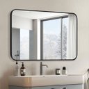 Ver imagem 6 de Espelho Retangular Grande Decorativo para Banheiro ou Sala com Moldura Preta Star