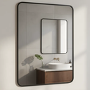 Ver imagem 1 de Espelho Retangular Grande Decorativo para Banheiro ou Sala com Moldura Preta Star