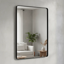 Ver imagem 2 de Espelho Retangular Grande Decorativo para Banheiro ou Sala com Moldura Preta Star
