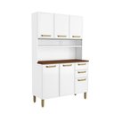 Ver imagem 1 de Cozinha Compacta de Aço 6 Portas 2 Gavetas Bella Bertolini Branco