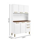 Ver imagem 6 de Cozinha Compacta de Aço 6 Portas 2 Gavetas Bella Bertolini Branco