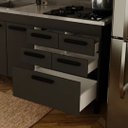 Ver imagem 2 de Gabinete de Cozinha 5 Gavetas 3 Portas 194cm Grande 100% MDF:Grafite