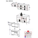 Ver imagem 3 de Conjunto Lavanderia Multiuso Armário E Balcão Multimóveis Preto