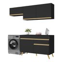 Ver imagem 4 de Conjunto Lavanderia Multiuso Armário E Balcão Multimóveis Preto