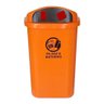 Lixeira Plastica P/ Descarte Pilhas/baterias 50l Laranja - 1