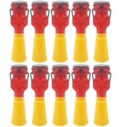 Sinalizador Solar Viario Cone Kit 10 Uni Iluminaçao Rua Rodovia Estrada Chuva Evita Acidentes Estaci - 1