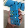 Dominó Profissional de Pvc Tamanho Grande - Espessura 2 Cm com Esfera Cor Azul - 3