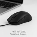 Ver imagem 2 de Mouse Óptico com Fio Usb 1200 Dpi para Computador Notebook Preto