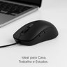 Mouse Óptico com Fio Usb 1200 Dpi para Computador Notebook Preto - 2