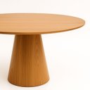 Ver imagem 2 de Mesa de Jantar Cone Redonda 120 Cm Base Madeira Freijó Tampo Freijó