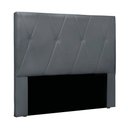 Ver imagem 1 de Cabeceira Cama Box Casal 140 Cm Aquilla Veludo Cinza S04 - D'Rossi