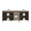 Ver imagem 5 de Kit 2 Balcões Modulados Gabinete Pia 120cm e Cooktop 70cm com Tampo Paris Fidelitá