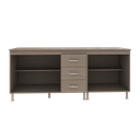 Ver imagem 4 de Kit 2 Balcões Modulados Gabinete Pia 120cm e Cooktop 70cm com Tampo Paris Fidelitá